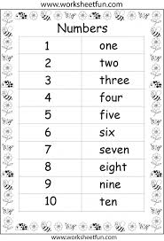 Number One Two Three Four Five Six Seven Eight Nine Ten Numbers In Words 1 10 One Worksheet Free Printable Worksheets Worksheetfun Number Words Worksheets Writing Numbers Numbers In Word Form
