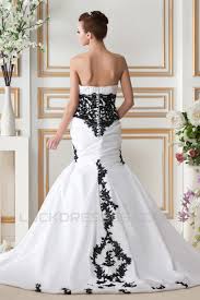 Guest dress black and white wedding dress black lace wedding dresses. Trumpet Mermaid Strapless Court Train Black White Wedding Dresses 2031443