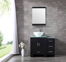 Shop birch lane for farmhouse & traditional 36 inches bathroom vanities, in the comfort of your home. Sliverylake 36 Bathroom Vanity And Sink Combo Mdf Wood C Https Www Amazon Com Dp B0756tqzmr Ref Modern Bathroom Vanity Bathroom Vanity White Vessel Sink