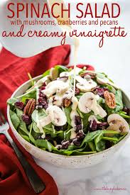 That might have something to do with the fact that we sometimes treat salads like an. Spinach Salad With Creamy Vinaigrette The Busy Baker