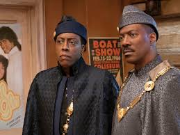 I believe zamunda in coming to america 2 has many cultural to references to a lot of african nations. Eddie Murphy Arsenio Hall Return To Zamunda 33 Years Later Chicago Sun Times