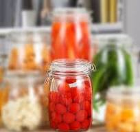 FixtureDisplays® 3PK 33.8 oz Glass Jars with Bale Wire Clasp ...