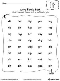 Words start with un, words starting with un, words start un It Word Family Path Word Family Worksheets Word Families Kindergarten Word Families
