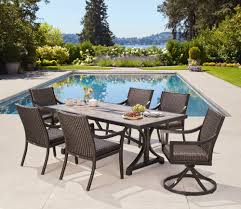 South Dakota 7 Piece Woven Dining Set Patio Furniture Dining Set Costco Patio Furniture Patio Dining Set