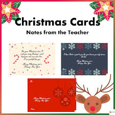 You can diy or have your local printer do it for you. Christmas Cards For Students Notes From The Teacher Made By Teachers