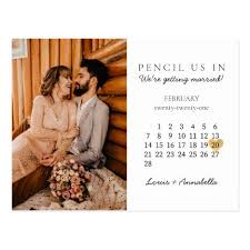 Save The Date Modern Calendar Gold Heart Feb 2021 Postcard Zazzle Com In 2020 Modern Calendar Save The Date Postcard