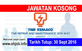 Bilangan pelanggannya dikatakan meningkat sehingga 6 juta. Jawatan Kosong Tenaga Nasional Berhad Tnb Remaco 30 September 2016 Jawatan Kosong Kerajaan Swasta Terkini Malaysia 2021 2022