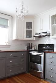 Inexpensive Grey Kitchen Cabinet Ideas With Wooden Countertops Grey Cabinets In Kitchen Rta Kitchen Cabinet Gray And White Kitchen Kitchen Design Kitchen Style
