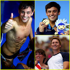 Tom and dustin frequently post about their son, robbie, on social media. Tom Daley Wins Gold At Diving Championship Husband Dustin Lance Black Cheers Him On Dustin Lance Black Shirtless Speedo Tom Daley Just Jared