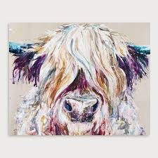 A3 Giclee Highland Cow Watercolour Art Print By Nicola Jane Etsy Highland Cow Art Highland Cow Painting Cow Painting