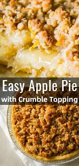 Apple Pie With Crumble Topping Is An Easy Apple Pie Recipe Using Store Bought Crust And Pie Filling Top Apple Pie Recipe Easy Apple Pie Recipes Crumble Topping