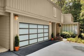 Frequent use of wood in. Modern Aluminum Collection Overhead Door Company