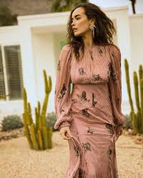 Lover On Instagram In Focus The Daydream Silk Midi Dress In Soft Striped Rose Printed Silk Loverthelabel Loveraw20 In 2020 Silk Midi Dress Midi Dress Dresses