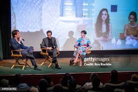 Cyrus Duff, Jacob Potash and Amy Fine Collins during the Q&A at a... News  Photo