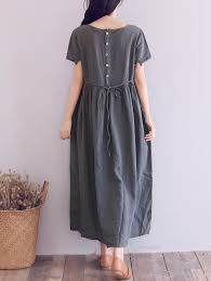 Yuheyuhe Womens Casual Loose Tunics Long Maxi Summer Cotton Linen Dresses Pockets More Info C Cotton Dress Summer Clothes For Pregnant Women Cotton Dresses