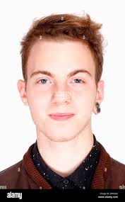 portrait of a teenage boy with brown hair
