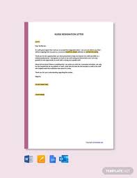 Free Nurse Resignation Letter Template Pdf Word Doc Google Docs Apple Mac Pages Outlook In 2020 Lettering Resignation Letter Resignation Letter Sample
