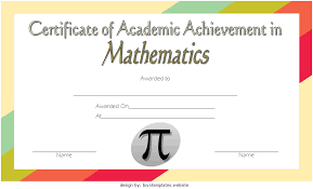 Math Achievement Certificate Template 6 Free Download Certificate Templates Math Notebooks Mathematics