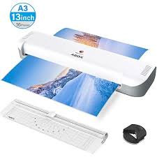 Amazon Com Abox A3 Laminator Machine Thermal Laminating Machine Ol341 With 16 Pouches Portable Cutter Corner Rounder Laminated Machine Laminators Machine
