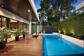Indoor Outdoor House Design With Alfresco Terrace Living Area Small Backyard Pools Backyard Pool Swimming Pool House