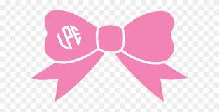 Download Cheerleading Hair Bow Monogram Vinyl Decal Bow Silhouette Free Transparent Png Clipart Images Download