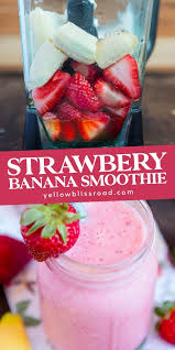 Strawberry Banana Smoothie Recipe Yellowblissroad Com Recipe In 2020 Strawberry Banana Smoothie Recipes Banana Smoothie Recipe Strawberry Banana Smoothie