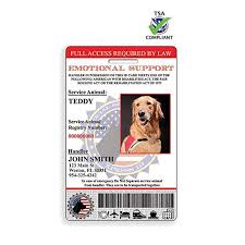 Xpressid Emotional Support Animal Id Card With Holographic Overlay And Registration To Dog Registry Emotional Support Dog Emotional Support Animal Dog Id