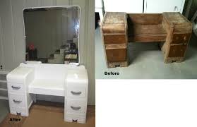 Green Light 1940 S Art Deco Waterfall Makeup Vanity Vanity Redo Diy Vanity Diy Dressing Tables