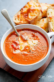 A Creamy Roasted Tomato Basil Soup Full Of Incredible Flavours Naturally Thickened W Roasted Tomato Basil Soup Delicious Soup Recipes Creamy Tomato Basil Soup
