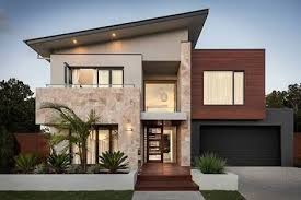 It displays a simple and yet sophisticated look with its stylish windows and powerful structure. Double Storey Facade Google Search Facade House Contemporary House Exterior House Designs Exterior