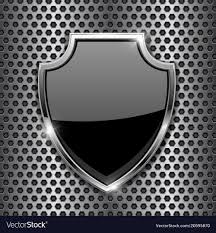 как избавиться от звона в ушах в домашних условиях Metal 3d Black Shield On Metal Perforated Vector Image On Vectorstock In 2020 Metal Logo Sketches Shield