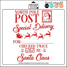 Download Santa Sack Svg Checked Twice North Pole Post Santa Bag Svg Etsy Santa Sack Santa Bags Christmas Labels