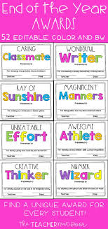 These 52 Editable End Of The Year Awards Make It Easy To Find An Award That S Perfect For Each Student The A Student Awards Teacher Awards Kindergarten Awards