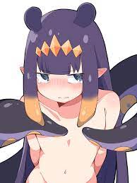 @ @ blush covering breasts embarrassed nude female female hololive  hololive english ninomae ina'nis petite skkazu1 solo tentacle wavy mouth 