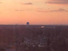 Sun Setting Over The Nyc Skyline From The 10th Floor Of The Axinn Library Sunset Skyline Photo