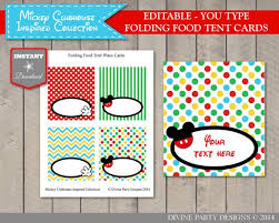 Create an enticing offer that would make your customers want to buy. Instant Download Mouse Clubhouse Editable Printable Food Tent Cards Place Tent Cards Mickey Mouse Clubhouse Party Mickey Printables