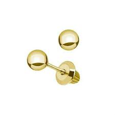Check spelling or type a new query. Classic 4mm Yellow Gold Ball Stud Earrings With Screw Backs For Baby Toddler Little Girl The Jewelry Vine