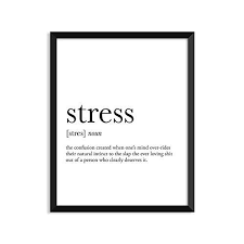 Stress Definition College Dorm Room Decor Dorm Wall Art Dictionary Art Print Office Decor Minimalist Poster Funny Definition Print Definition Pos Inter Yer