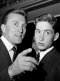Kirk Douglas at 102 yrs and his son Michael at 74 yrs