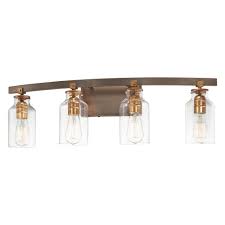 Edison Bulb Bathroom Light Bronze W Gold Highlights 30 25 Inch By Minka Lavery 3554 588 Destination Lighting