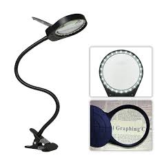Led 3x 10x Magnifier Glass With Clamp Clip Table Light Desk Lamp Magnifying Lens Design Illuminated Magnifying Desk Lamp Magnifier Lamp Magnifying Lens