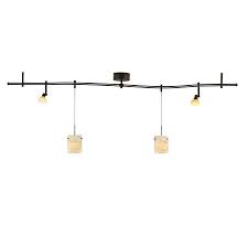 Tiella 4 Light Bronze Decorative Flexible Track Light With Latte Glass In The Flexible Track Lighting Kits Department At Lowes Com