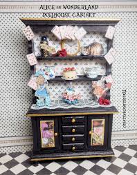 Dollhouse Alice in Wonderland Filled Hutch, Cabinet ...