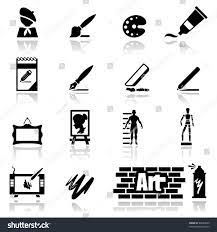 Icons Set Arts Ad Spon Icons Set Arts Icon Set Vector Art Illustration Business Icon