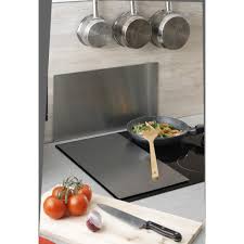 Credence Inox Dim 48 5x27 Cm Lot De 2 Couvercle Et Protection Cuisson Art De La Table Gifi