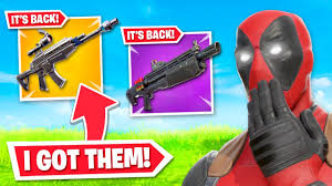 Can i win #1 my first game!? New Weapons Return To Fortnite I Used Them Youtube