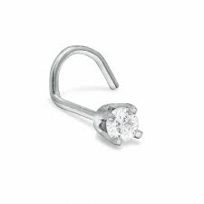 Hinged hoop rings for nose septum, daith and more 14. Diamond Accent Nose Stud In 14k White Gold Piercing Pagoda