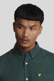 Lyle & Scott regular fit overhemd donkergroen