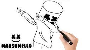 It's super easy art tutorial for beginners, only follow. How To Draw Marshmello Dabbing Step By Step Youtube