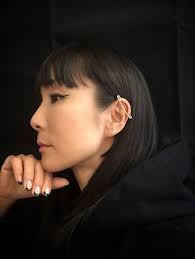 Futaba Hayashi Oval Shaped Minimal Ear Cuff Lightning Bolt Stud Safety Pin  Earring for industrial pi… | Industrial piercing, Cool ear piercings,  Earings piercings